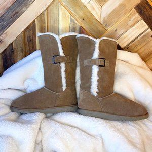 Xhilaration | Winter Boots with White Faux Fur | 9
